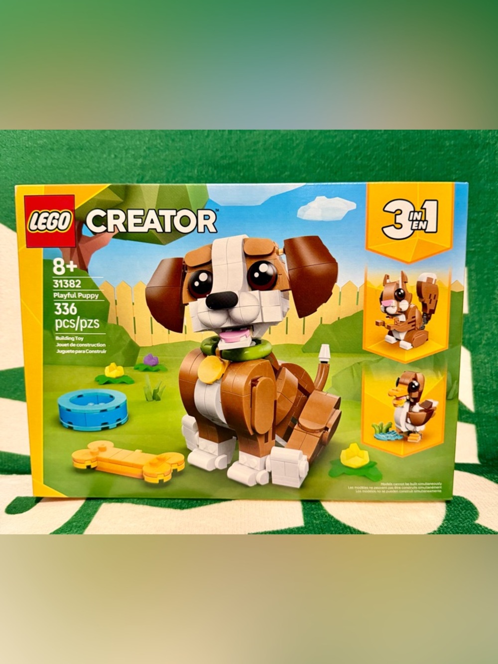 LEGO Creator 3 In 1 Playful Puppy 31382 Building Set 336pcs Dog Squirrel Duck